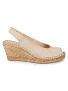 Carvela Comfort Sharon Leather Espadrille Wedge Sandals