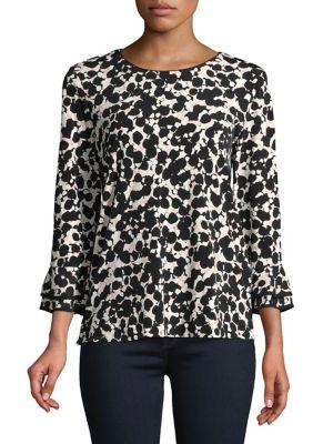 Karl Lagerfeld Paris Trumpet-sleeve Blouse