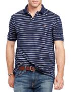 Polo Big And Tall Striped Pima Cotton Soft-touch Polo Shirt
