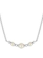 Majorica 6mm-8mm White Round Pearl Beaded Necklace