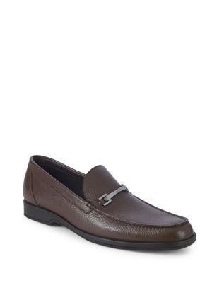 A. Testoni Leather Bit Loafers