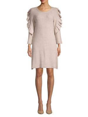 Gabby Skye Ruffled Sweater Dress