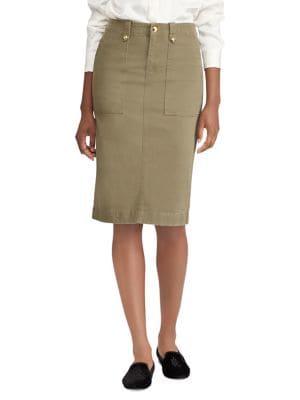 Lauren Ralph Lauren Stretch Cotton Chino Skirt