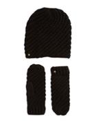 Kate Spade New York Knit Beanie And Mittens Set