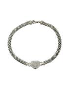 Lord & Taylor Sterling Silver Heart-shaped Bracelet