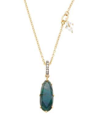 Nadri Two-tone Sterling Silver & Multi-stone Pendant Necklace