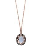 Effy Aurora Opal, Brown Diamond And 14k Rose Gold Pendant Necklace