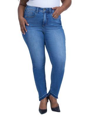 Melissa Mccarthy Seven7 Plus Step-hem Skinny Jeans