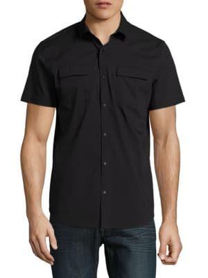 Calvin Klein Stretch Poplin Utility Shirt