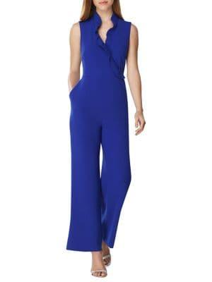 Tahari Arthur S. Levine Sleeveless Ruffle Jumpsuit