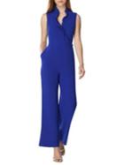 Tahari Arthur S. Levine Sleeveless Ruffle Jumpsuit