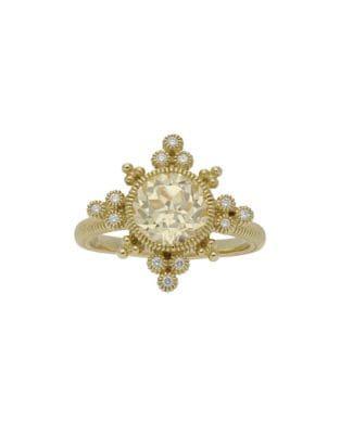 Ripka Angelica Canary Crystal And 14k Yellow Gold Ring