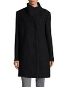 Kenneth Cole New York Stand Collar Wool-blend Coat