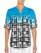 Calvin Klein Printed Roll Sleeve Shirt