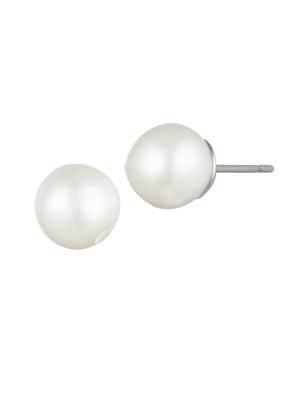 Carolee Rise & Shine 12mm White Pearl Stud Earrings