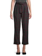 Vince Camuto Plaid High-rise Ankle Pants