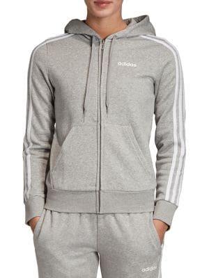 Adidas Hooded Cotton-blend Fleece Hoodie