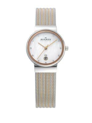 Skagen Two Tone Mesh Watch