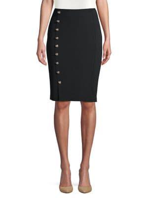 Ivanka Trump Button-panel Pencil Skirt