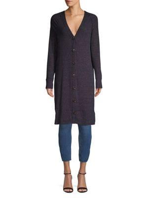 Free People Long Button Front Cardigan
