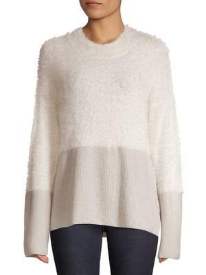 Design Lab Plush Two-tone Sweater