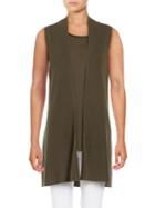 Eileen Fisher Ribbed Open-front Vest