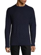 Karl Lagerfeld Basketweave Crewneck Sweater
