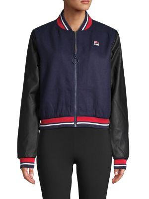 Fila Colorblock Wool-blend Bomber Jacket