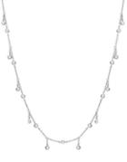 Crislu Gems In Motion Crystal, Sterling Silver And Platinum Adjustable Necklace
