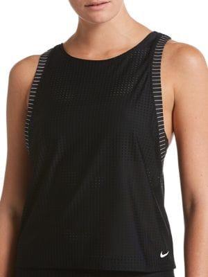 Nike Sport Mesh Convertible Layered Tankini Top
