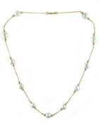Effy 14 Kt Yellow Gold Pearl Station Necklace