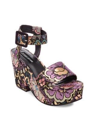 Design Lab Bazaar Brocade Wedge Sandals