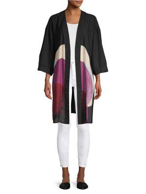 Joan Vass Colorblock Kimono