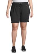 Tommy Hilfiger Plus Drawstring Cotton Blend Shorts