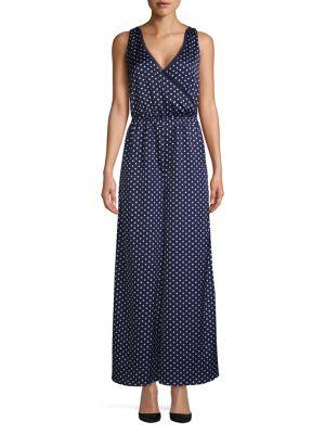 Finders Whisper Dotted Surplice Jumpsuit
