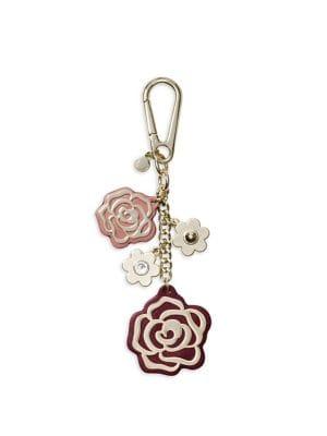 Michael Michael Kors Leather And Goldtone Rose Charm