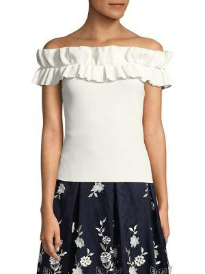 Eliza J Off-shoulder Ruffle Top