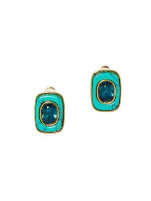 Vince Camuto Goldtone & Crystal Clip-on Earrings