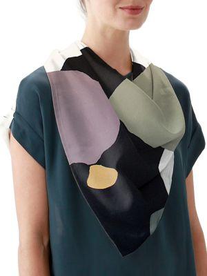 Vida Untitled Ii Silk Square Scarf