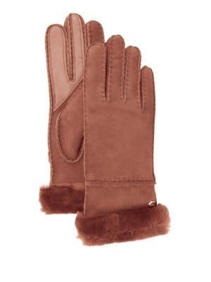 Ugg Seamed Sheepskin & Leather Tech Gloves