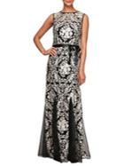 Alex Evenings Stretch Tulle Embroidered Fit-&-flare Dress