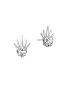 Lord & Taylor Cubic Zirconia And Sterling Silver Spike Stud Earrings
