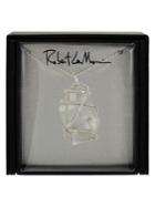 Robert Lee Morris Silvertone And Wrapped Stone Pendant Necklace In Gift Box