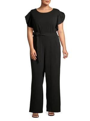 Calvin Klein Plus Split-sleeve Jumpsuit