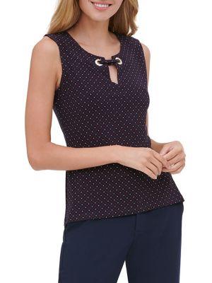 Tommy Hilfiger Sleeveless Keyhole Knit Top