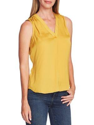 Vince Camuto Highland V-neck Rumple Blouse
