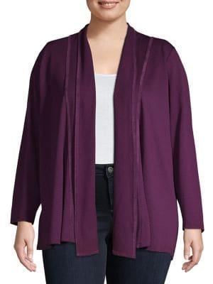 Calvin Klein Plus Draped Open-front Cardigan