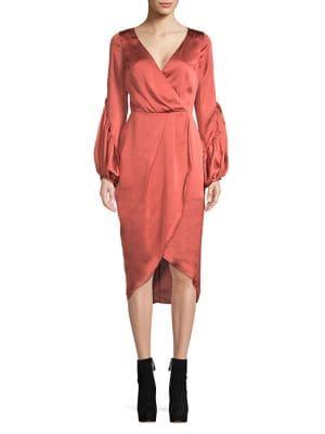 Cooper St Bishop-sleeve Surplice Dress
