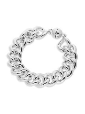 Gold And Honey Sterling Silver Curb Link Bracelet