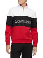 Calvin Klein Performance Colorblock Cotton-blend Sweatshirt
